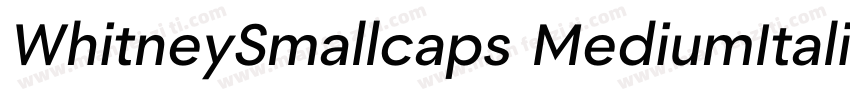 WhitneySmallcaps MediumItalic字体转换